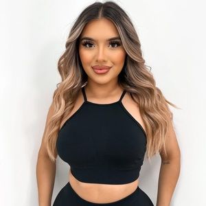 NWOT Peachy Bunz Sports Bra S Black